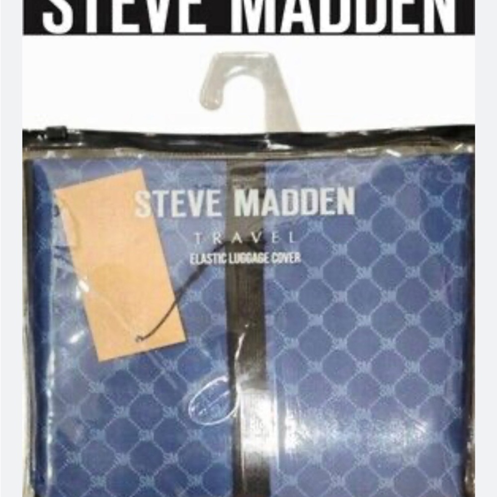 Steve Madden Travel Elastic Luggage Cover, Blue- Fits luggage 26”-30”
